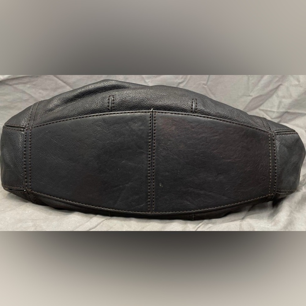 Cole Haan Hobo Bag Leather Braided Grommets Genevieve Denny Black Tan w/wallet - Picture 5 of 9